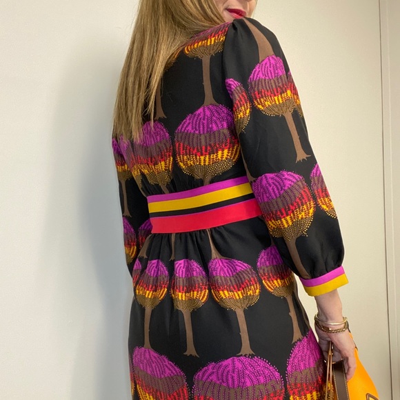 Tibi Dresses & Skirts - Tibi silk patterned button up dress size 4